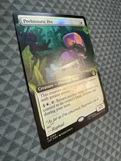 MTG Prehistoric Pet #0259 Foil Extended Art R Teenage Mutant Ninja Turtles (TMT) - Image 2