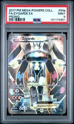 2017 Pokemon Mega Powers Collection Zygarde EX #54A PSA 9 Mint Promo Full Art - Image 1