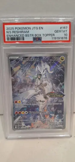 Pokemon- N's Reshiram- Holo IR- JTG Enhanced Booster #167- PSA 10 [Listing E] - Image 1