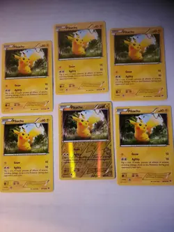Pokemon TCG Pikachu BREAKthrough 48/162 Reverse Holo and 5 more - Image 1