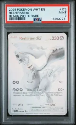 RESHIRAM EX White Flare Black White Rare #173 PSA 9 Pokemon - Image 1