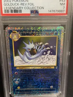 Pokemon TCG Golduck Legendary Collection Reverse Holo Card 43/110 NM PSA 7 - Image 1