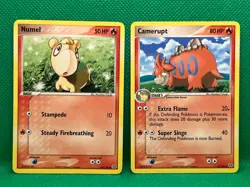 Pokemon Tcg Numel 58/106 & Camerupt 23/106 (EX Emerald) Non Holo - Image 1