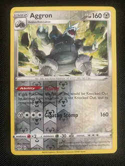 Aggron 123/189 Darkness Ablaze Reverse Holo Rare Pokemon Card NM/M - Image 1