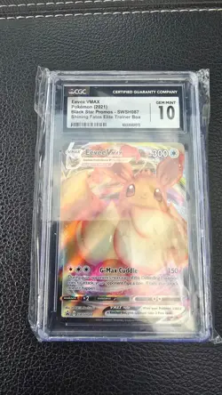 2021 Pokemon Eevee VMAX Black Star Promo SWSH087 CGC 10 Gem Mint - Image 1