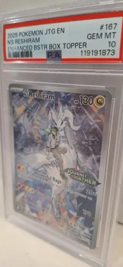 Pokemon- N's Reshiram- Holo IR- JTG Enhanced Booster #167- PSA 10 [Listing D] - Image 4