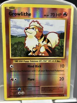 Growlithe Reverse Holo 17/108 - Pokemon TCG - XY Evolutions - NM - Image 1