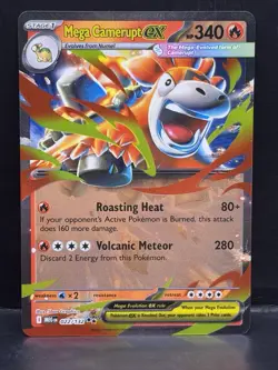 Mega Camerupt ex Near Mint 022/132 Me01: Mega Evolution Holo Pokemon TCG - Image 1