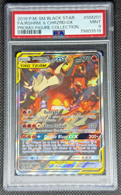 2019 Pokemon Reshiram & Charizard GX SM201 Black Star Promo PSA 9 MINT - Image 3
