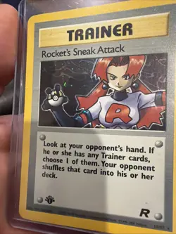 Pokemon Trainer Rockets Sneak Attack 16/82 Holo Team Rocket LP - Image 3