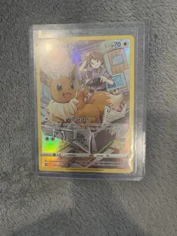 Pokemon Eevee Ultra Rare Full Art Holo Swsh09 Trainer Gallery TG11/TG30 70 HP - Image 1