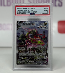 Pokemon TCG: Rayquaza VMax Full Art Secret Rare. Evolving Skies 218/203. PSA 9 - Image 1