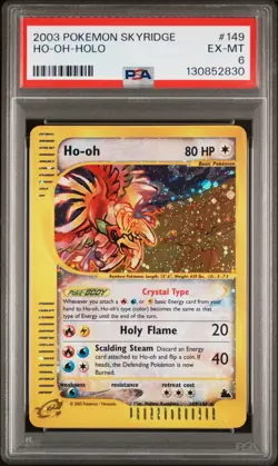 2003 POKEMON SKYRIDGE #149 HO-OH-HOLO PSA 6 - Image 1