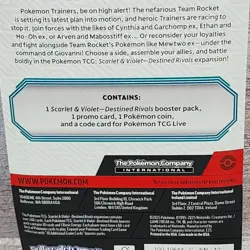 Pokemon TCG Destined Rivals Blister Pack 1 Booster Pack Zarude Promo - New - Image 3