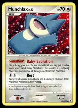 EX-NM Rising Rivals Munchlax (69) Common 69/111 Pokemon TCG - Image 1