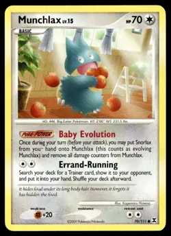 EX-NM Rising Rivals Munchlax (70) Common 70/111 Pokemon TCG - Image 1