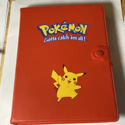 RARE Vintage Red Pokemon Gotta Catch 'Em All Binder Card Album Pikachu - Image 1