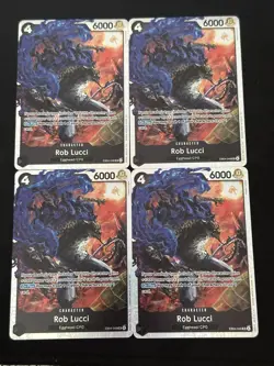 4X Rob Lucci EB04-048 SR Playset One Piece TCG Adventure on Kami's Island - Image 1