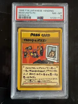 Pokemon PSA 8 NM-Mint Japanese Vending Series III 3 Imakuni's PC (Pass Card) - Image 1