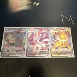 Pokemon TCG Evolving Skies VMAX Holo Full Art Card Lot Umbreon, Sylveon, Jolteon - Image 1