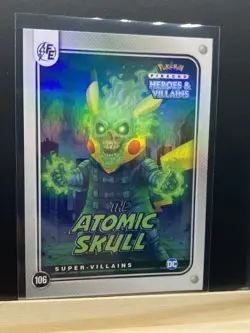 6x Pikachu as DC Villians Deadshot , Atomic Skull Non-Pokemon Fan Art Holo Cards - Image 2