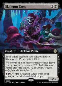 MTG Commander LCI EXTENDED ART R Skeleton Crew #0053 - Image 1