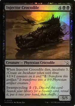 X 1 Injector Crocodile FOIL NM-M March of the Machine 329 MTG Magic - Image 1