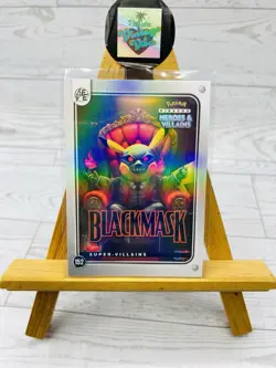 Pikachu as Black Mask Holo Heroes & Villains Flash Edition Non-Pokemon Fan Art - Image 1