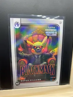 Pikachu as Black Mask Holo Heroes & Villains Flash Edition Non-Pokemon Fan Art - Image 5