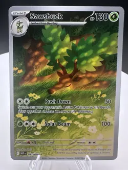 Pokemon Sawsbuck 092/086 SV11W: White Flare Illustration Rare Holo 130 HP - Image 1