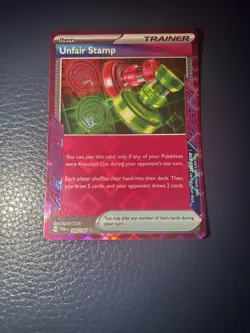 Unfair Stamp 165/167 Sv06 Twilight Masquerade Ace Holo Pokemon TCG NM Condition - Image 1
