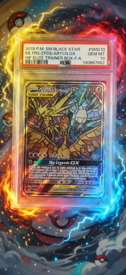 2019 POKEMON SM BLACK STAR PROMO #SM210 MLTRS/ZPDS/ARTCN.GX HIF PSA 10 - Image 1