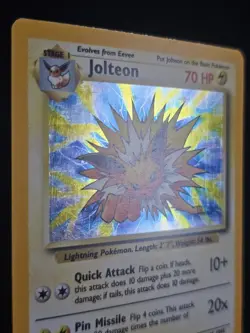 **ERROR** Pokemon Jolteon #4/64 Holo Unlimited Jungle No Symbol Misprint - Image 3