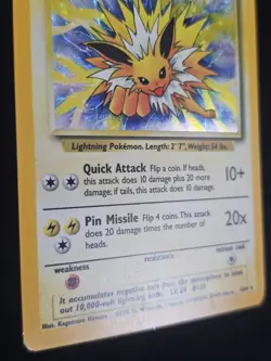 **ERROR** Pokemon Jolteon #4/64 Holo Unlimited Jungle No Symbol Misprint - Image 4