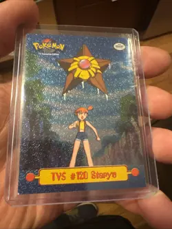 1999 Topps Pokemon Series 1 Staryu #TV5 Textured Foil Puzzle Back Rare Misty - Image 1