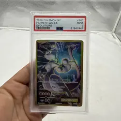2016 POKEMON XY EVOLUTIONS #103 FULL ART/MEWTWO EX PSA 9 - Image 2