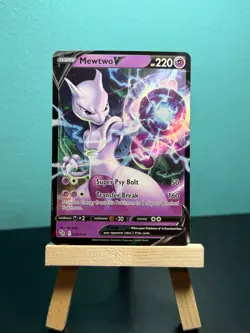 Pokemon Mewtwo V Ultra Rare 030/078 Pokemon GO Holo 220 HP Basic Psychic - Image 1