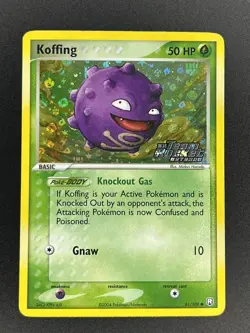 Pokemon Koffing 61/109 Reverse Holo Stamped ex Team Rocket Returns 2004 LP - Image 1