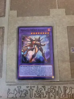 YUGIOH MASKED HERO ATOMIC MZMU-EN016 SUPER 1ST ED NM - Image 1