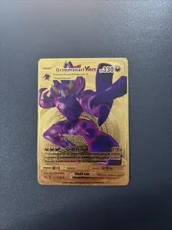 Pokemon Grimmsnarl VMAX Gold Foil Full Art Custom Card HP 330 Gigantamax 115/189 - Image 1