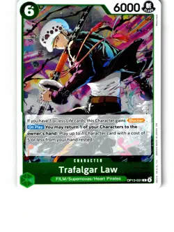 Trafalgar Law OP13-031 Rare Carrying On His Will One Piece Lightly Played - Image 1