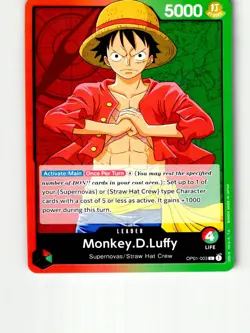 Monkey.D.Luffy (003) OP01-003 Leader Romance Dawn One Piece Lightly Played - Image 1