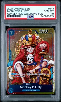 Monkey D. Luffy 043 Convention Exclusive One Piece Promos One Piece PSA 10 - Image 1