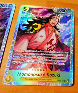 ONE PIECE CARD GAME CARTE FRANCAISE HOLO MOMONOSUKE KOZUKI OP06-107 SR FR MINT - Image 1