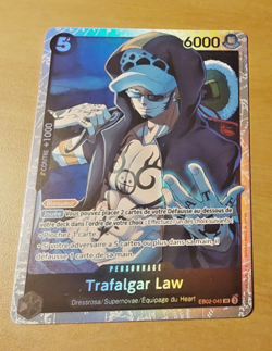 ONE PIECE CARD GAME CARTE FRANCAISE HOLO Trafalgar Law EB02-045 SR FR MINT 2025 - Image 1
