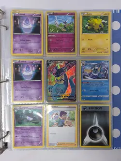 Pokemon Card Lot 150+ Cards w/ Binder GX Holo Rare Bulk Collection - Image 1