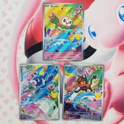 Rowlett 043 + Litten 044 + Popplio 045 - First Partner Pokemon Cards - #L215 - Image 1