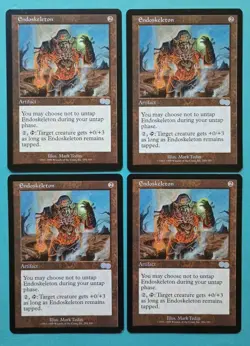 Magic the Gathering MTG Urza's Saga ENDOSKELETON X 4 LP/EX U 1998! - Image 1