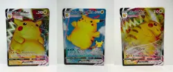 Lot of 3 Pikachu VMAX Celebrations Vivid Voltage Pokemon TCG SWSH - Image 1