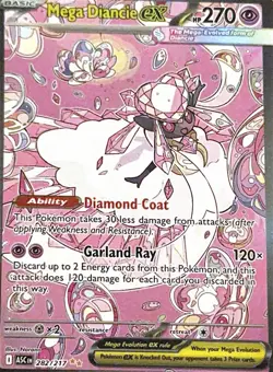ME: Ascended Heroes Mega Diancie ex Pokemon TCG 282/217 NM - Image 1